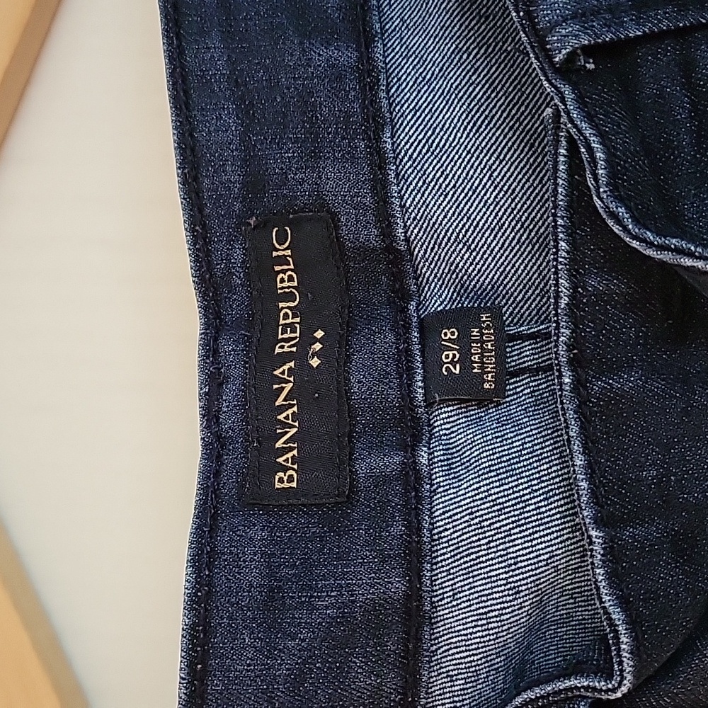 Banana Republic Factory, trouser, flare leg, dark blue, women's size 29. - Picture 3 of 5